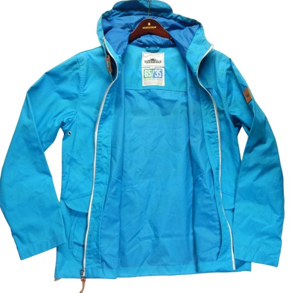 Penfield Hudson Wax 65/35 Women's Large Blue Canvas Full Zip Hooded Jacket - Picture 3 of 13